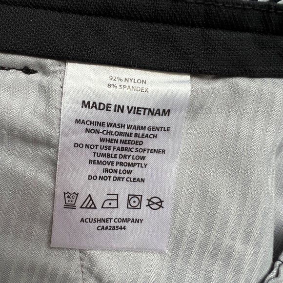 FootJoy FJ Shorts Mens 36 Black 8" Golf Casual Performance Stretch Preppy Logo - Picture 6 of 7